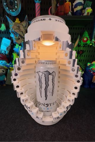 Caja decorativa Monster blanca 3D con luz y imanes