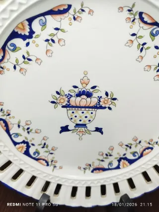 Plato decorativo porcelana calada vintage