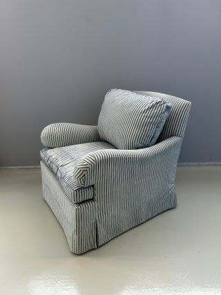 Sillon butaca  tapizado tela azul Hickory Chair