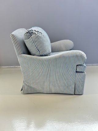 Sillon butaca  tapizado tela azul Hickory Chair