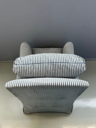 Sillon butaca  tapizado tela azul Hickory Chair