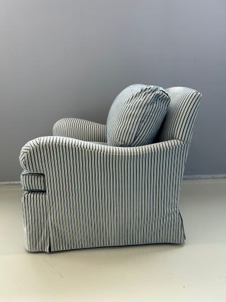 Sillon butaca  tapizado tela azul Hickory Chair