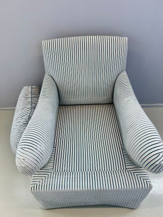 Sillon butaca  tapizado tela azul Hickory Chair