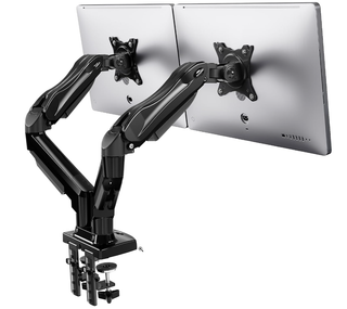 Soporte Monitor Dual Negro 360o