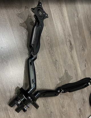 Soporte Monitor Dual Negro 360o