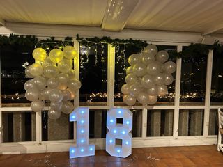 Número 18 con Luces LED