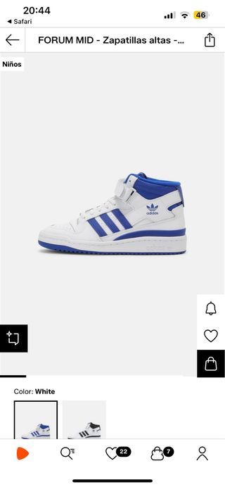 Zapatillas Adidas Forum Mid Azul/Blanco