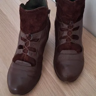 Botines Piel y Ante de Mujer