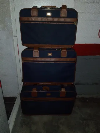 Juego 3 Maletas Azul y Marrón