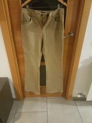 Pantalón mujer beige