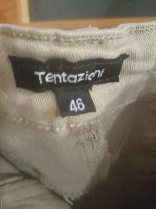 Pantalón mujer beige