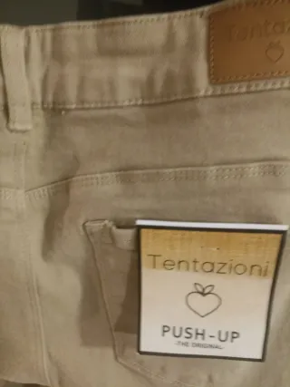 Pantalón mujer beige