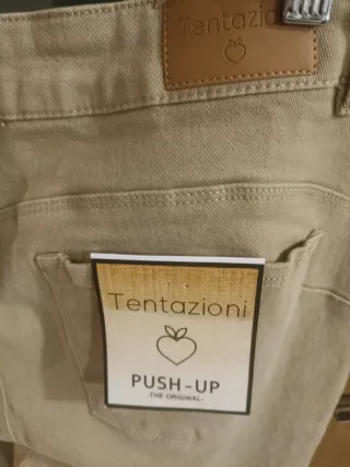 Pantalón mujer beige