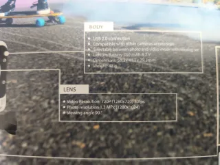 Cámara de Acción HD Sumergible + Accesorios