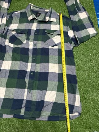 Camisa Vans Cuadros Verde/Azul Talla XL