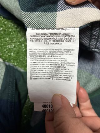 Camisa Vans Cuadros Verde/Azul Talla XL