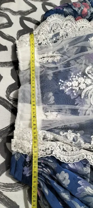 Traje de Fallera azul con complementos