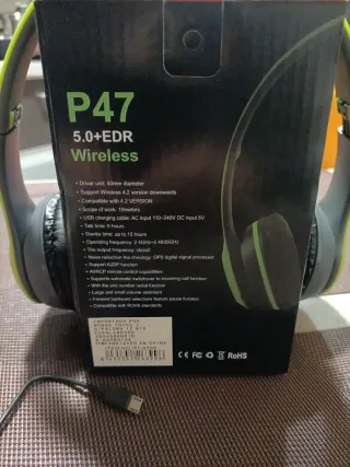Auriculares P47 Bluetooth 5.0+EDR
