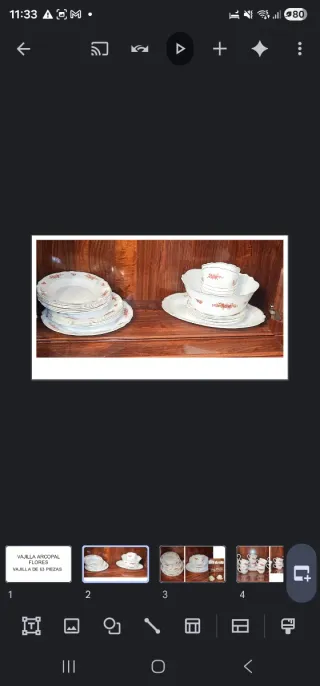 Vajilla Arcopal 63 piezas floral