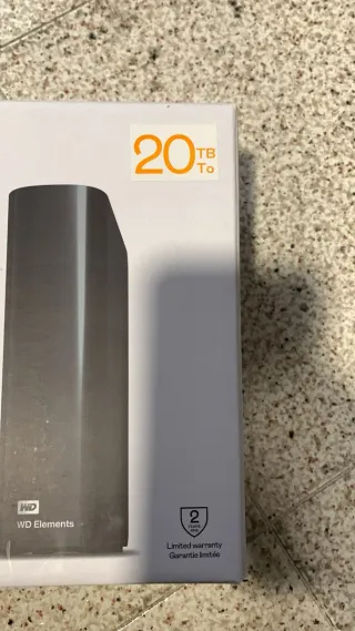 Disco Duro Externo WD Elements 20 TB