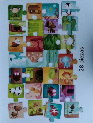 Puzzle Animal's Home Montessori 28 piezas