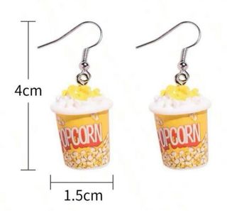 Pendientes Palomitas Cine Diseño Único