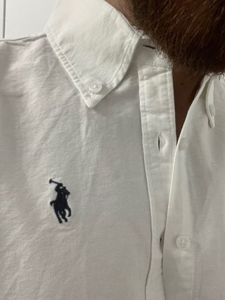 Camisa Ralph Lauren Blanca Manga Larga talla M