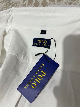 Camisa Ralph Lauren Blanca Manga Larga talla M