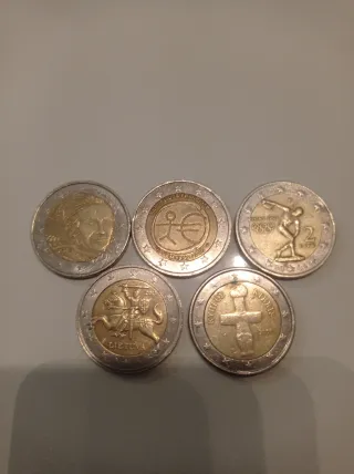 Lote 5 monedas 2€