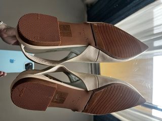 Zapato piel slingback beige talla 38