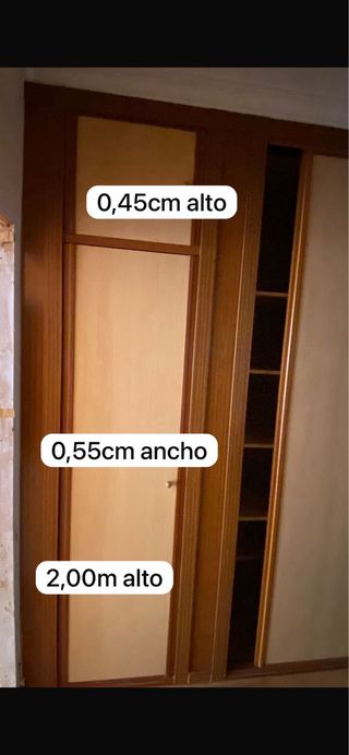 Ropero empotrado madera