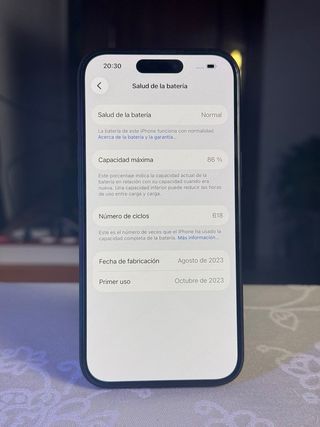 iPhone 15 256GB Grigio 86% Batteria