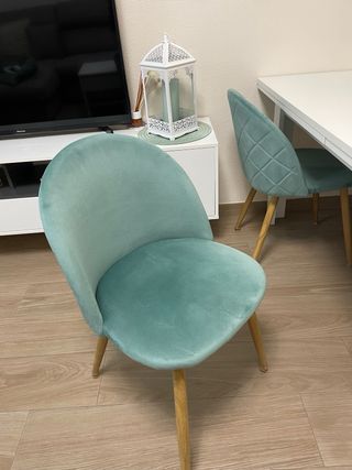 Pack 4 Sillas Comedor Turquesa