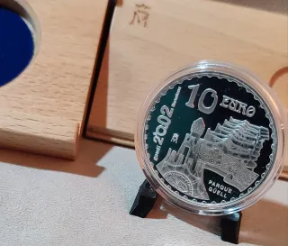 Moneda 10€ Gaudí 2002 Parque Güell