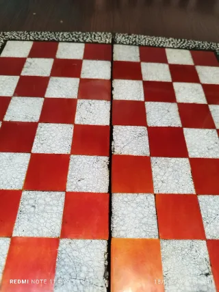 Tablero Ajedrez Vintage Madera Lacada