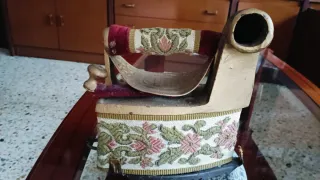 Plancha antigua de carbón.