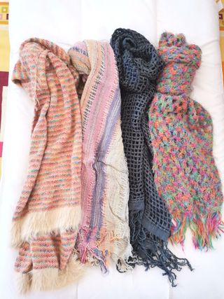 Lote 4 bufandas colores