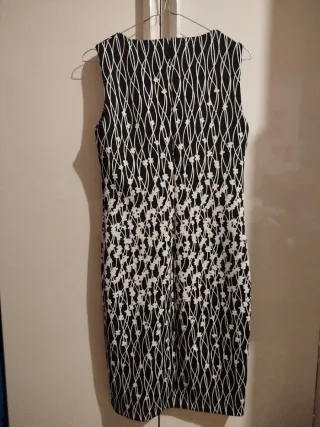 Abito donna fantasia bianco e nero