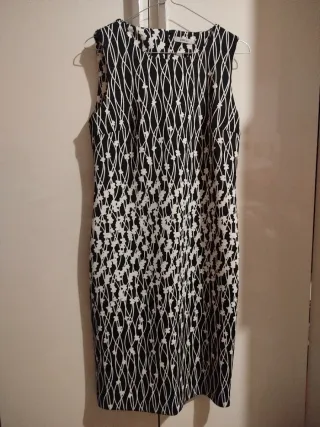 Abito donna fantasia bianco e nero