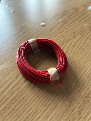 Bobina 10m Hilo Eléctrico Trenzado Rojo