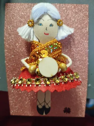 Broche Fieltro Muñeca Bailarina
