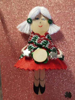 Broche Fieltro Muñeca Bailarina