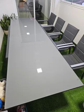 Mesa extensible Bauhaus 135/270x90cm + 4 sillas