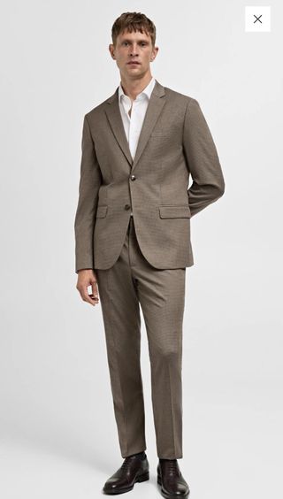 Traje Mango Marrón Nuevo