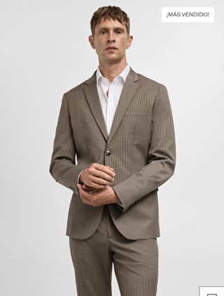 Traje Mango Marrón Nuevo