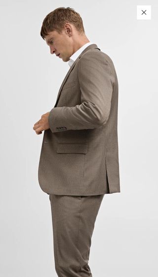 Traje Mango Marrón Nuevo