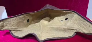 Casco Antiguo Piloto Avión/Moto Cuero Marrón