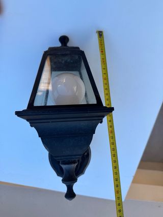 Farol Aplique Exterior Negro