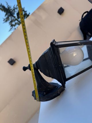 Farol Aplique Exterior Negro