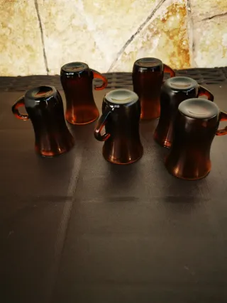 Set 6 bicchieri ambra